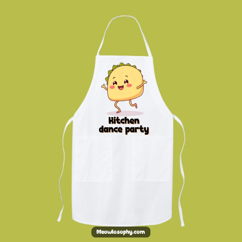Funny Dancing Taco Chef Apron - Humorous Fiesta Kitchen Gift