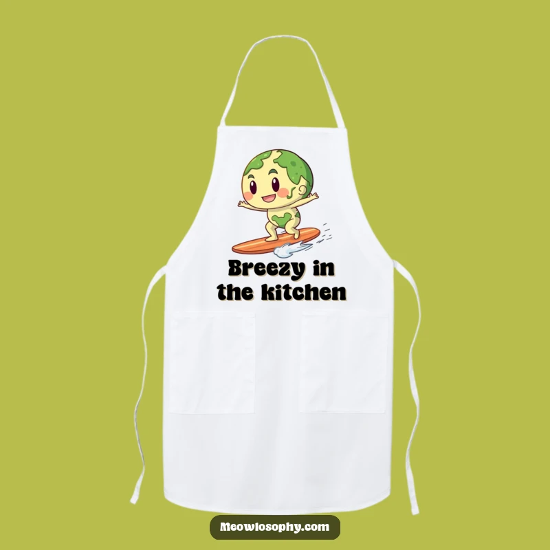 Funny Earth Riding Breeze Apron: Cook Up Smiles with Adventurous Flair in the Kitchen