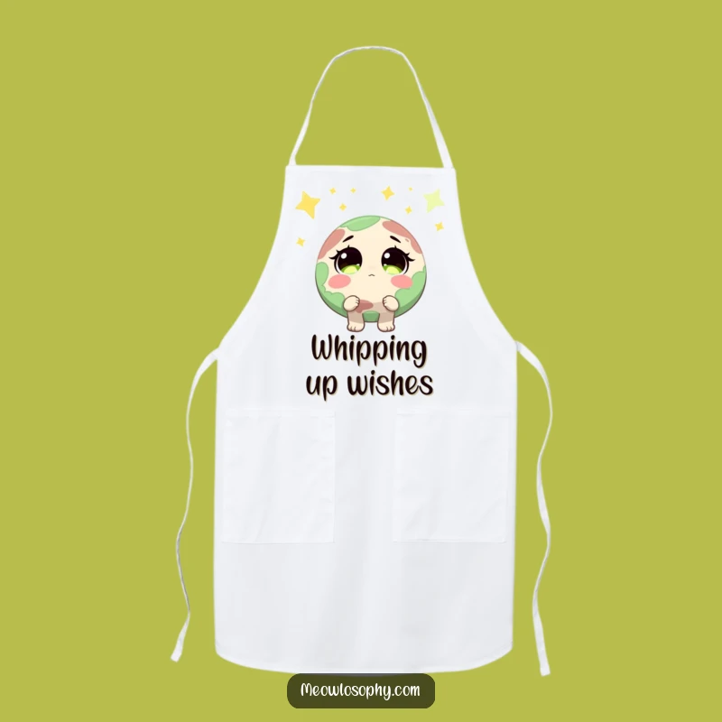 Funny Earth Starry Eyes Apron - Celestial & Hilarious Kitchen Gift