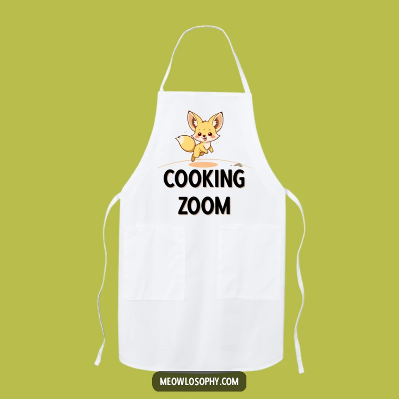 Funny Fennec Fox Apron: Adorable Zoomie Chef Gift for Energetic Cooks
