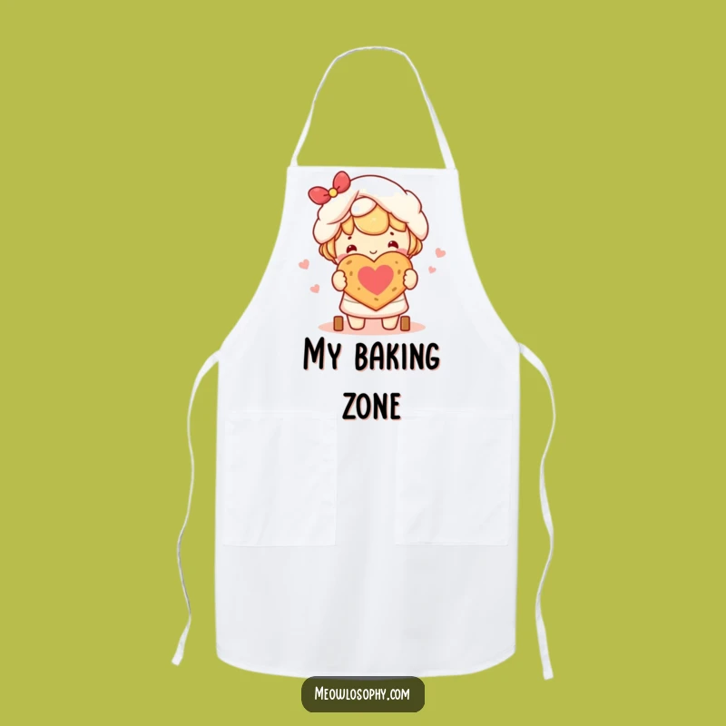 Funny Kawaii Baker Apron: Heart Bread, Perfect Gift for Kitchen Fun