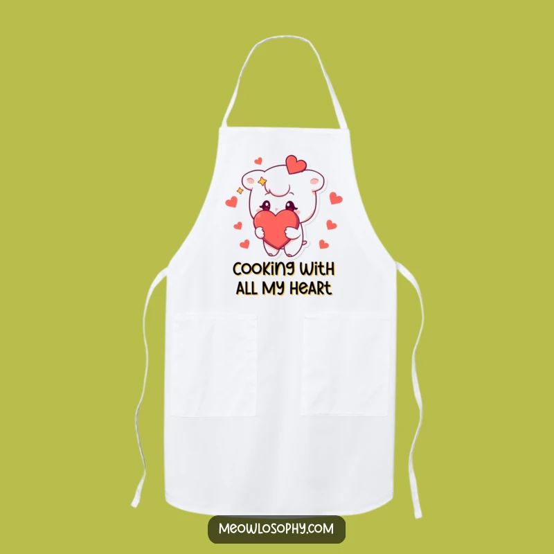 Funny Starry-Eyed Character Apron: Cook with Love