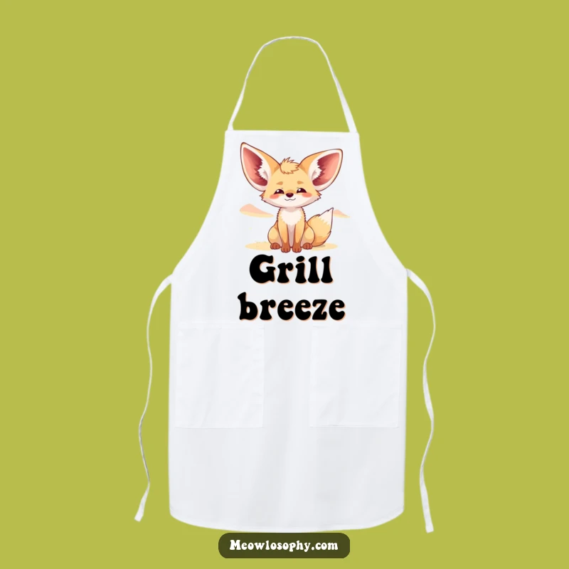 Funny Fennec Fox Apron: Relaxed Breeze Gift for Cool Cooks