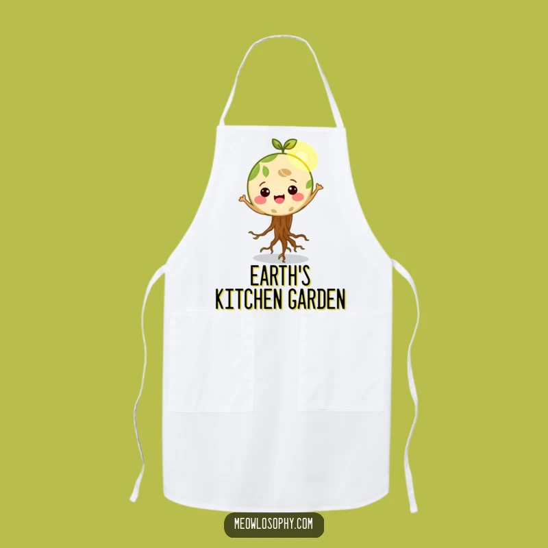 Kitchen Gardener Funny Earth Roots Dancing Apron - Eco Cooking Fun