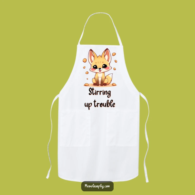 Funny Fennec Fox Juggling Apron: Playful Kitchenwear for Mischievous Cooks