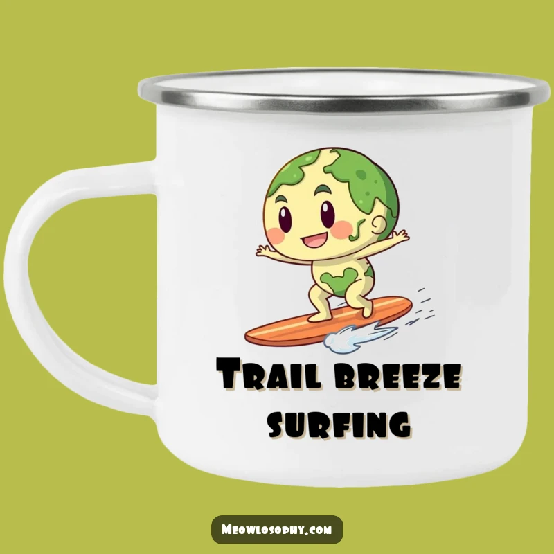 Durable Funny Earth Riding Breeze Camping Mug: Enjoy Adventurous Sips Outdoors