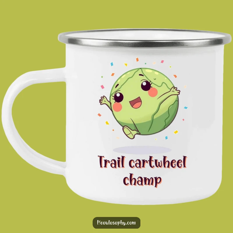 Funny Earth Cartwheel Camping Mug - Durable & Festive Outdoor Gift