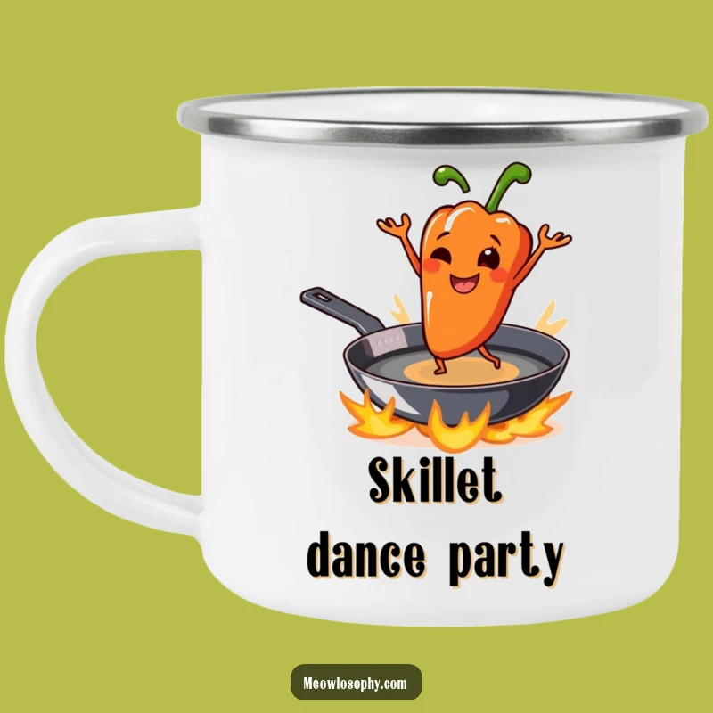 Funny Grilled Pepper Camping Mug: Sizzling Outdoor Food Fun