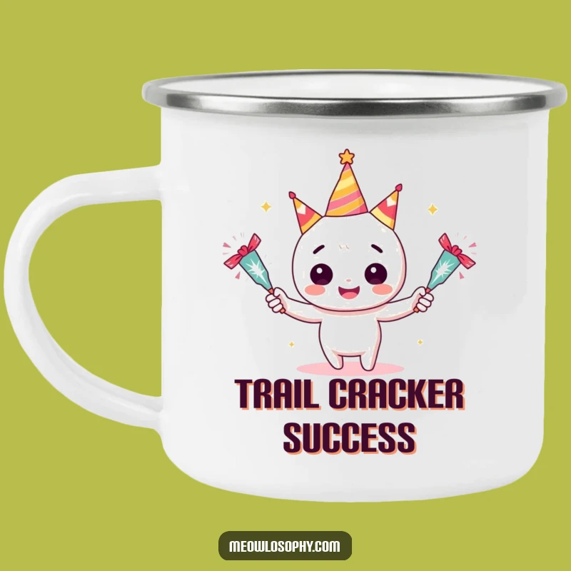 Funny Juggler Camping Mug: Adorable Character with Crackers, Outdoor Party Gift
