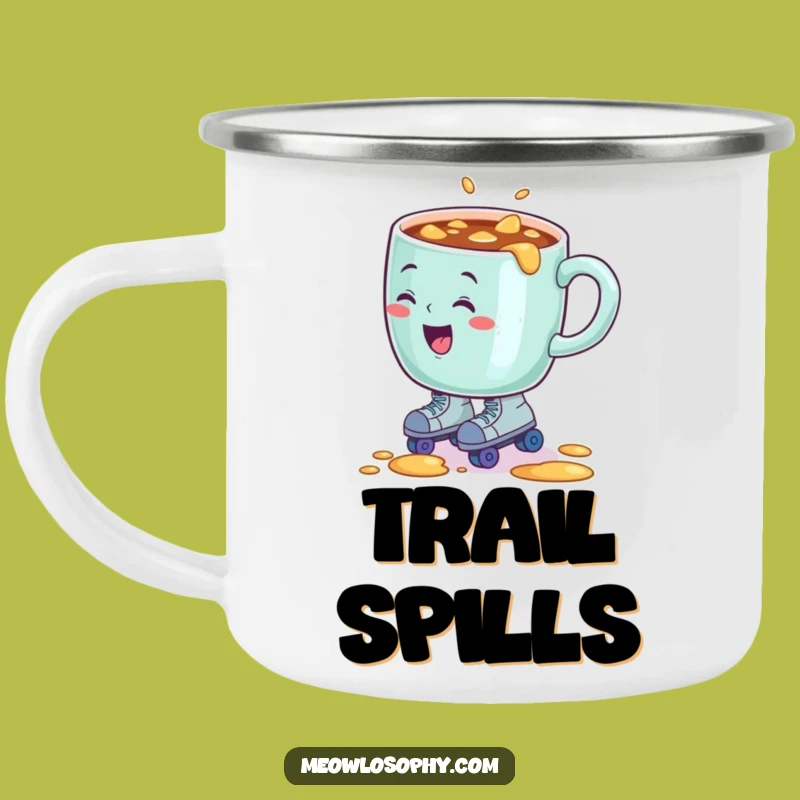 Funny Sentient Coffee Mug Roller Skate Camping Mug, Rugged & Hilarious Outdoor Gear