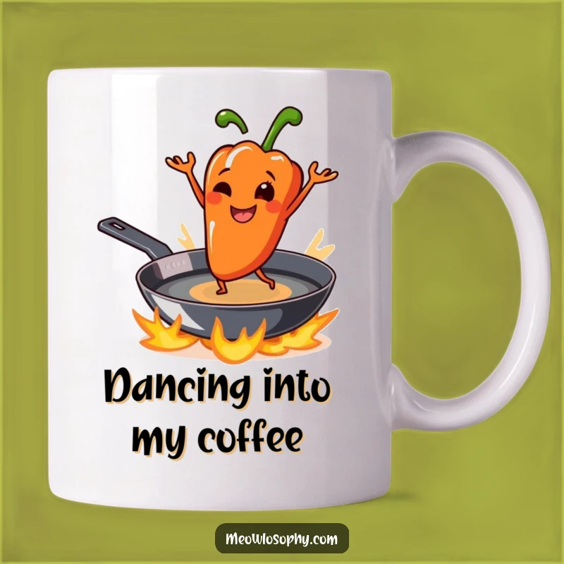 Funny Grilled Pepper Mug: Sizzling Dancer Gift for Spicy Food Lovers
