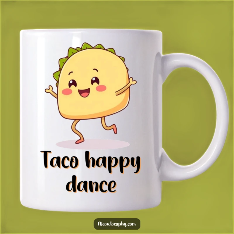 Funny Dancing Taco Mug - Happy Fiesta Character Gift for Taco Lovers