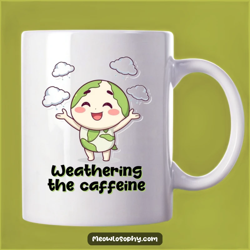 Funny Earth Juggling Clouds Mug: A Whimsical Weather Masterpiece for Your Morning Brew