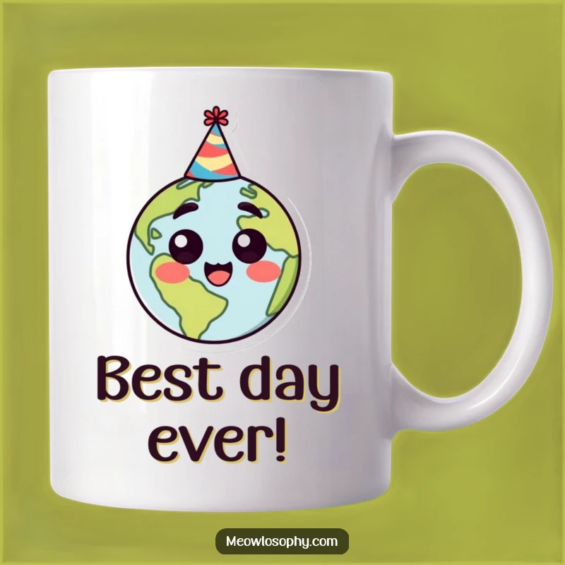 Funny Earth Party Hat Mug: A Joyful Celestial Surprise for Your Favorite Coffee Lover