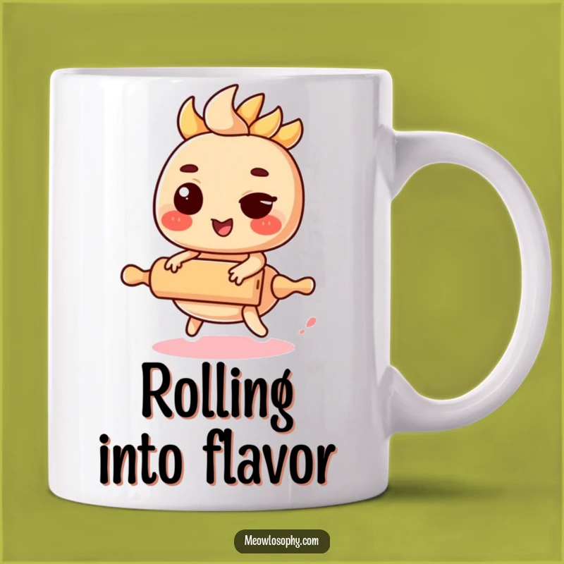 Funny Kawaii Fajita Rider Mug - Cute Winking Foodie Gift for Her