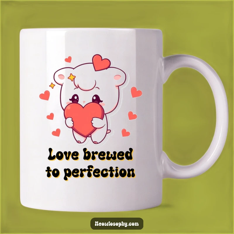 Funny Lovestruck Character Mug: Adorable Gift with Starry-Eyed Charm