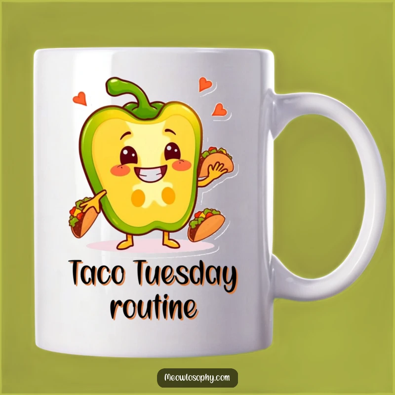 Funny Pepper Taco Juggler Mug - Hilarious Veggie Fiesta Gift for Foodies
