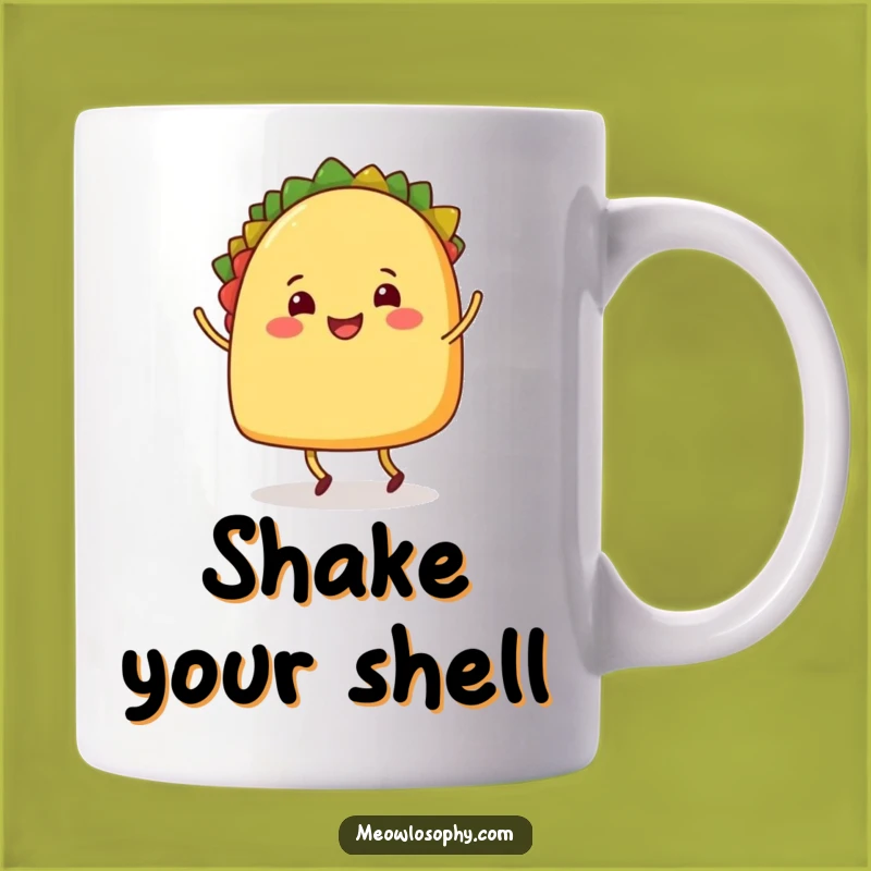 Funny Taco Dancer Mug, Happy Food Character Dancing, Perfect Funny Gift