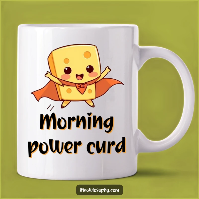 Funny Flying Cheese Mug, Superhero Cape Design - Hilarious Gift for Cheese Lovers