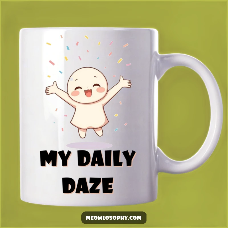 Funny Joyful Twirling Mug: Confetti Shower Celebration for a Hilarious Gift