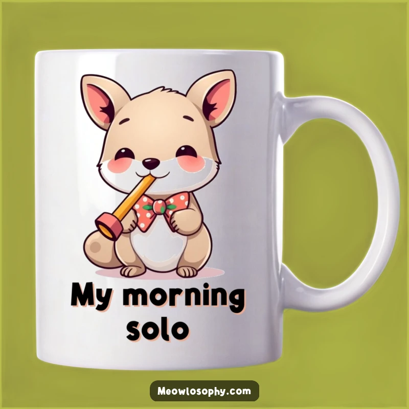 Funny Animal Kazoo Player Mug: A Hilarious Festive Bowtie Gift for Music Lovers