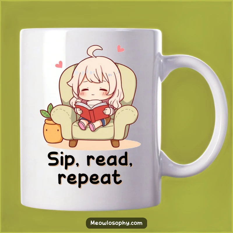 Funny Cozy Reader Mug: Contented Bookworm, Perfect Relaxing Gift