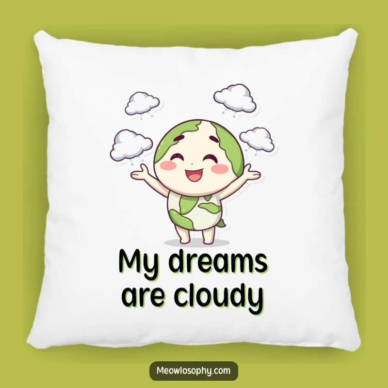 Comfy Funny Earth Juggling Clouds Pillow: Add Playful Weather and Softness to Your Space