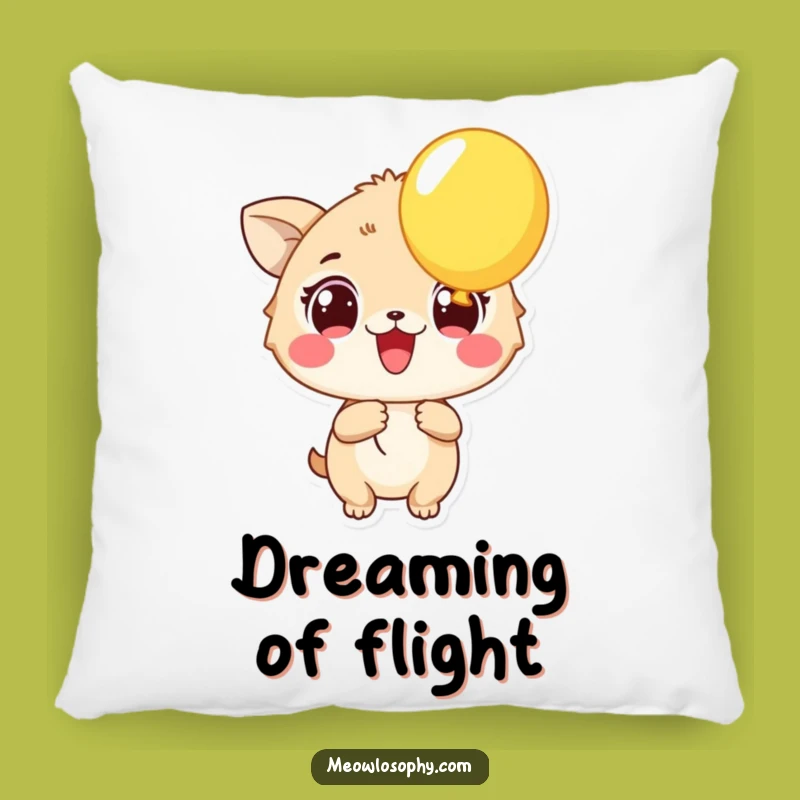 Funny Excited Animal Pillow: Cozy Balloon Joy, Cheerful Decor Gift