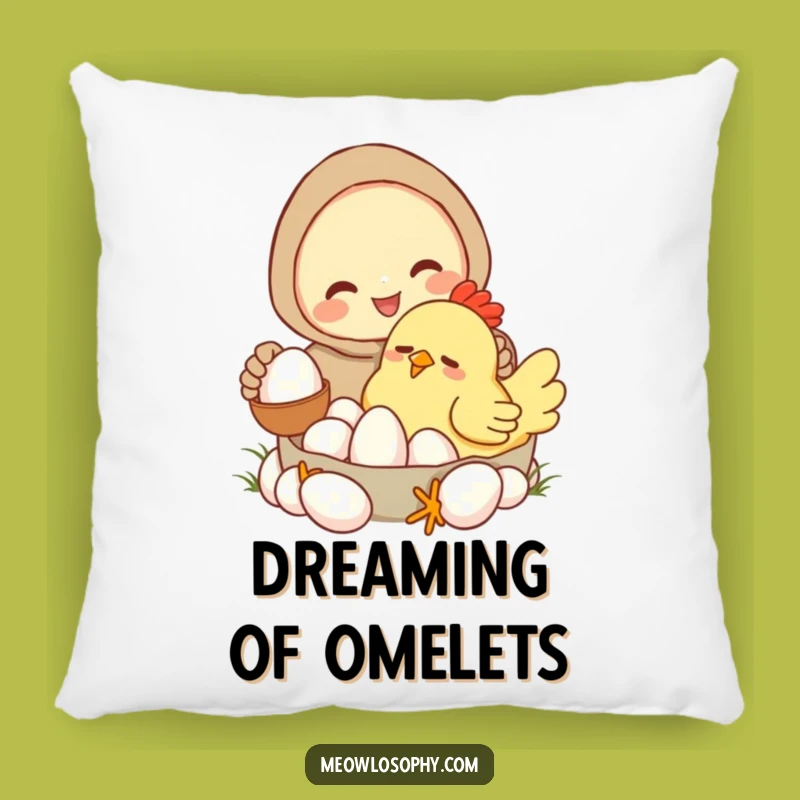 Funny Sleepy Chicken Pillow: Cozy & Hilarious Cartoon Egg Collector Decor