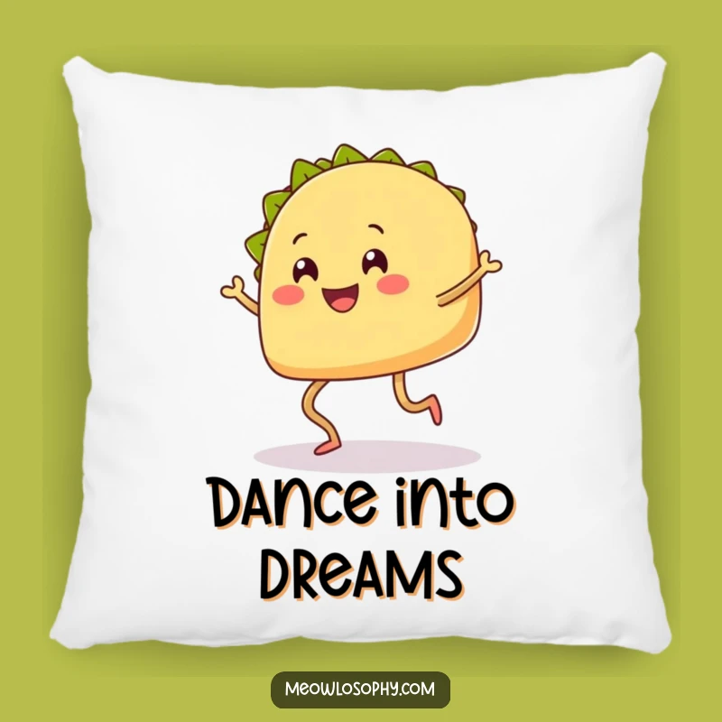 Funny Dancing Taco Pillow - Cozy Fiesta Cushion, Adorable Humorous Gift