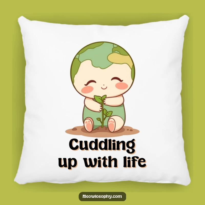 Funny Earth Seedling Hug Pillow - Cozy & Heartwarming Accent Gift