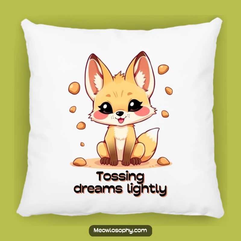 Funny Fennec Fox Juggling Pillow: Cozy & Playful Comfort for Tricksters