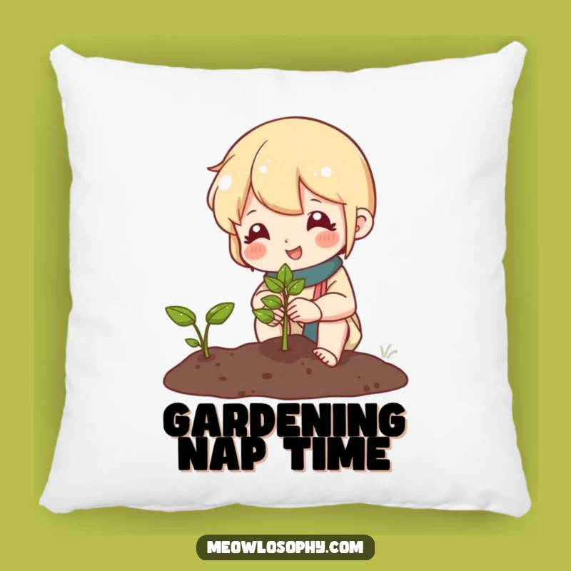 Funny Gardener Pillow: Comfy & Hilarious Garden Accent Pillow