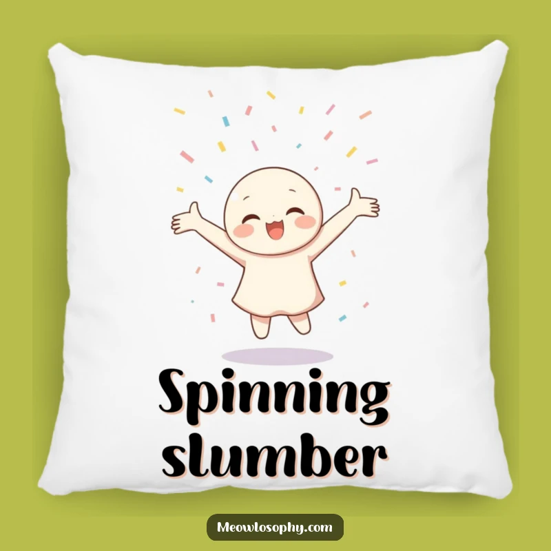 Funny Joyful Twirling Pillow: Confetti Shower Accent for a Hilarious Home Gift