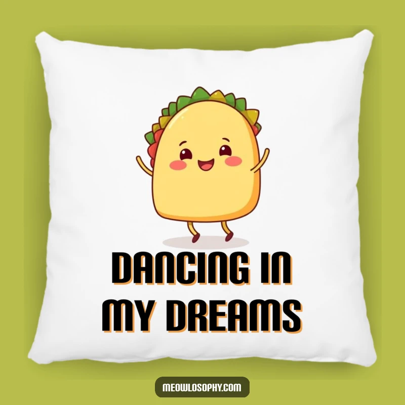 Funny Taco Dancer Pillow, Cozy Comfort, Festive Food Cushion, Funny Gift