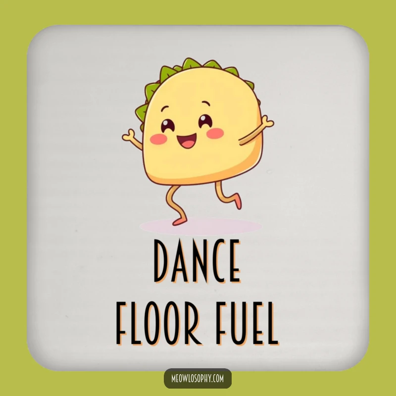 Funny Dancing Taco Coaster - Humorous Fiesta Drink Protector, Novelty Gift
