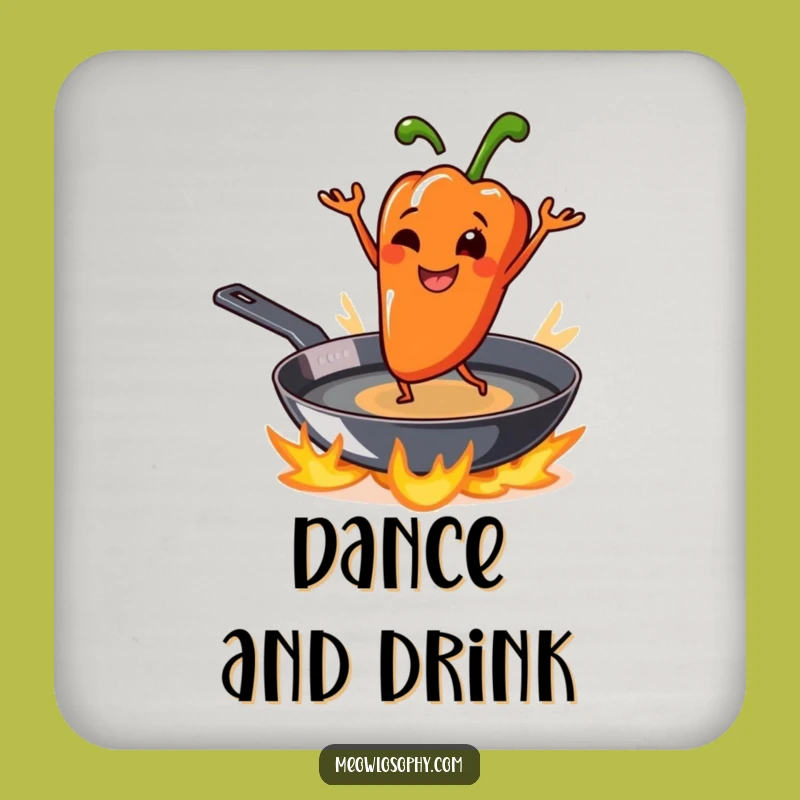 Funny Grilled Pepper Coaster: Sizzling Protection for Food Lovers