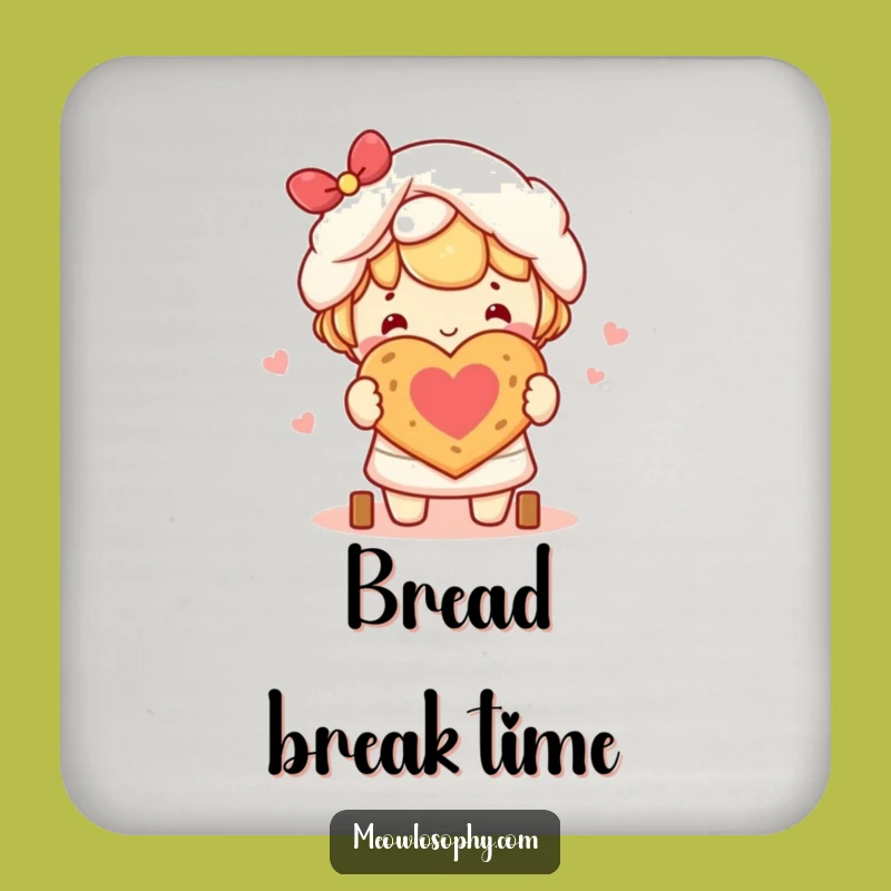 Funny Kawaii Baker Coaster: Heart Bread Protection, Cute Gift