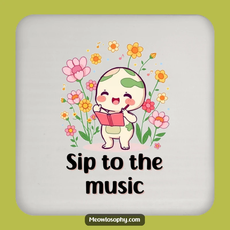 Funny Earth Conducting Flowers Drink Coaster: Protect Surfaces with Harmonious Blooms