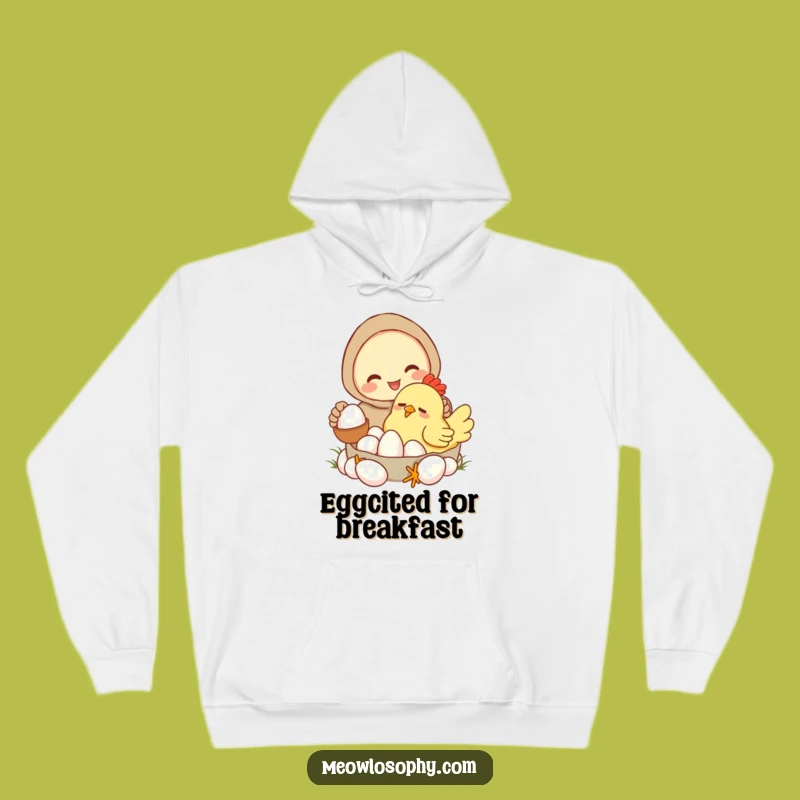Cozy Funny Sleepy Chicken Hoodie: Warm & Hilarious Cartoon Egg Collector Gift