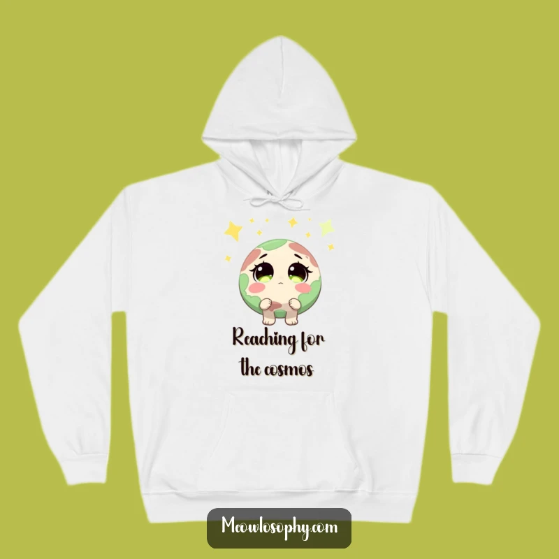 Funny Earth Starry Eyes Hoodie - Cozy & Magical Gift for Dreamers