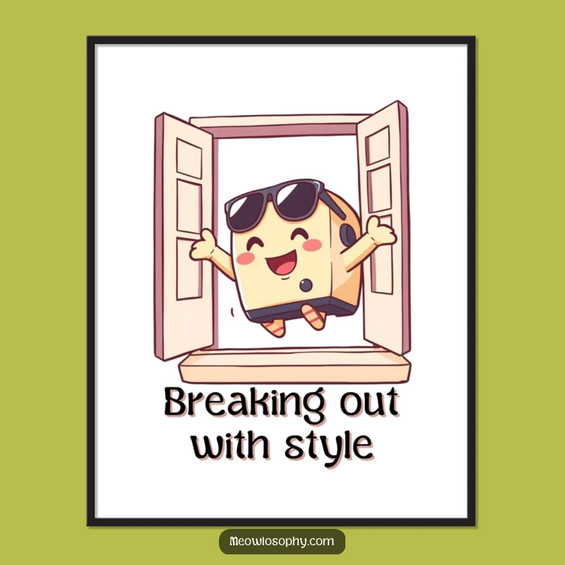 Free Printable Wall Art: Toaster's Dramatic Escape - Humorous Downloadable Decor for the Bold