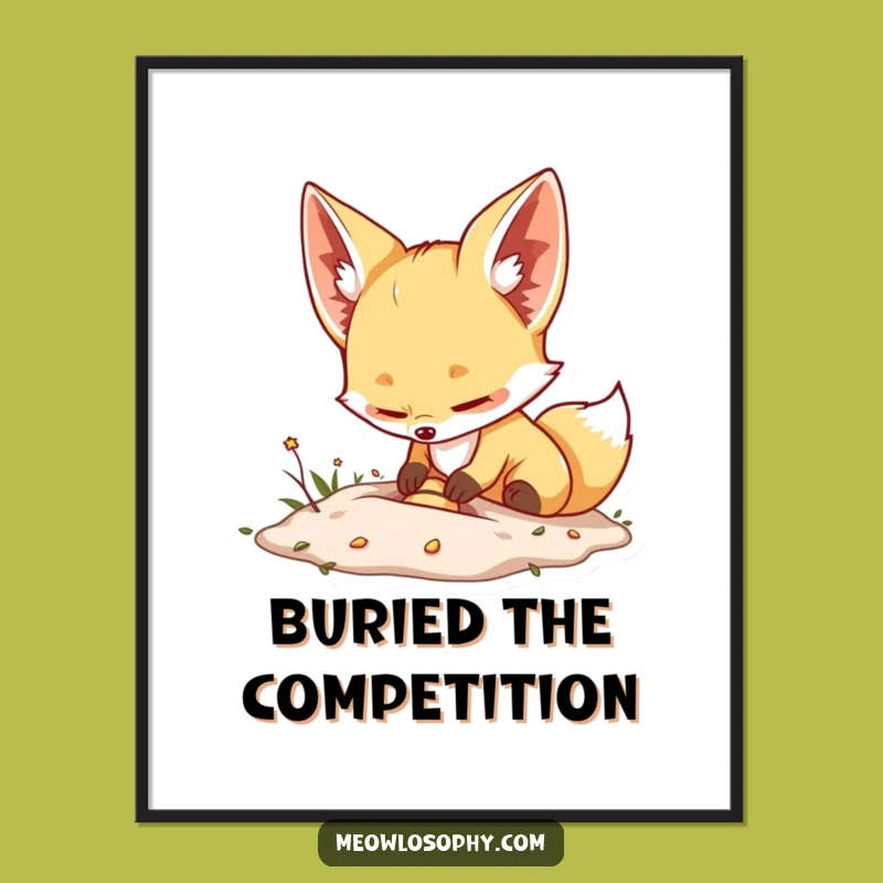 Free Printable Fennec Fox Wall Art: Hilarious Treasure Hunter Downloadable Art