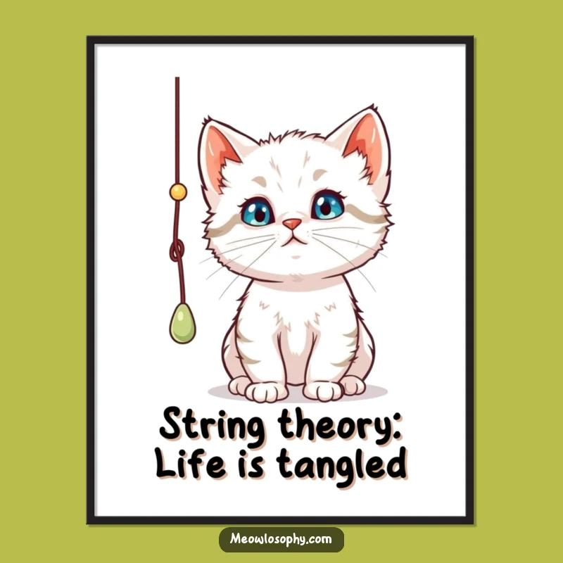 Free Printable Wall Art: Curious Kitten, Thoughtful Expression, Downloadable Funny Art Decor