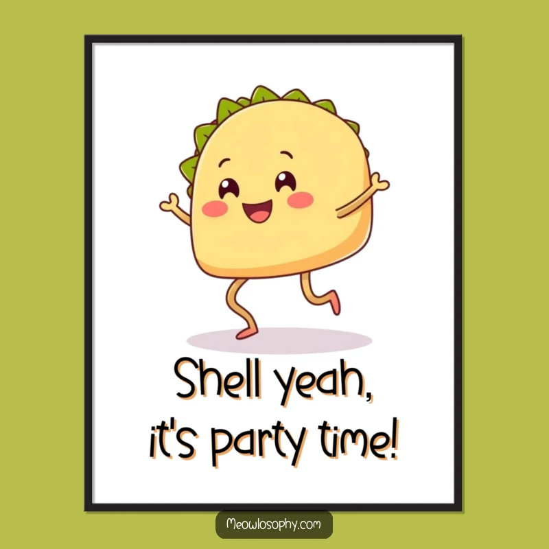 Free Printable Wall Art: Dancing Taco, Funky Downloadable Decor