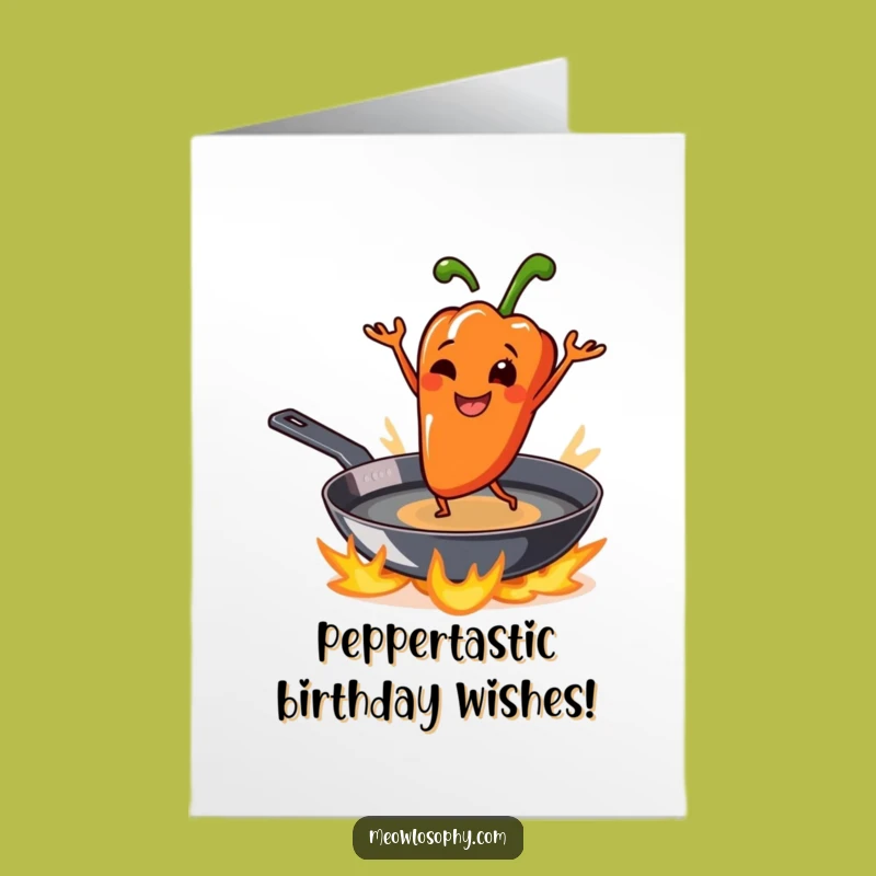 Free Printable Birthday Card: Dancing Pepper Sizzles, Hilarious Downloadable Gift