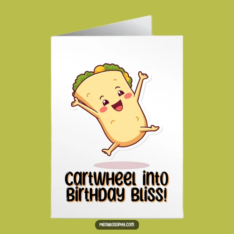 Free Printable Birthday Card: Flipping Tortilla Full of Joy, a Hilarious Downloadable Greeting for Their Special Day
