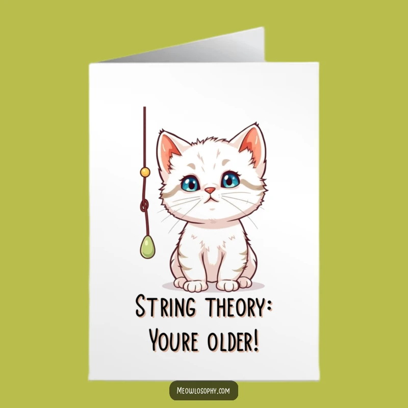 Free Printable Funny Kitten Birthday Card: Curious Cat, Thoughtful Expression, DIY Downloadable Gift