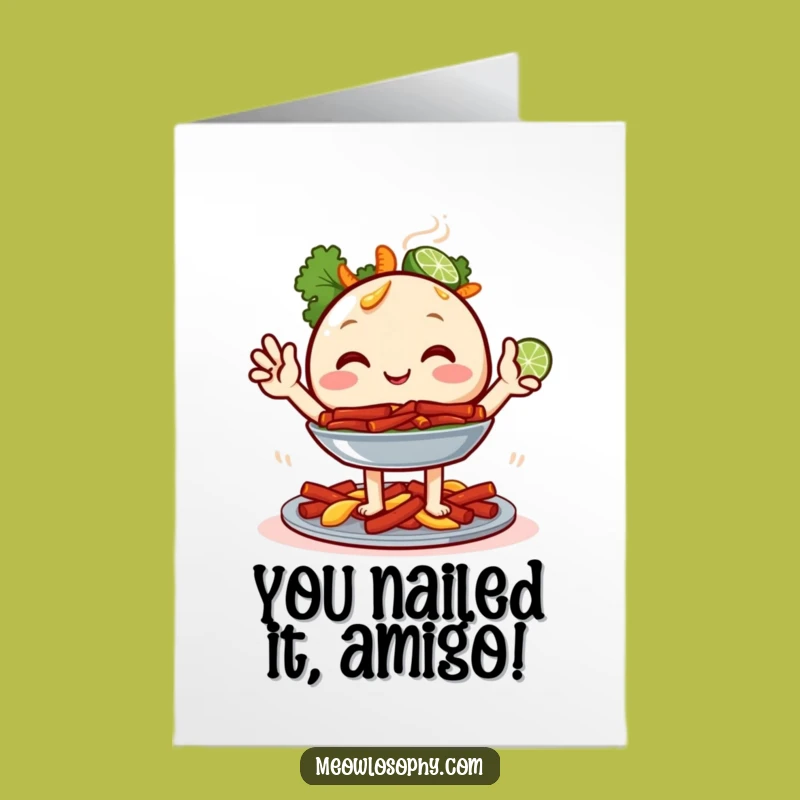 Free Printable Congrats Fajita Card: Witty Foodie Celebration, DIY Downloadable Joy