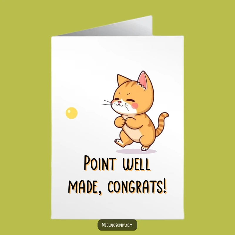 Free Printable Congratulations Card: Cat Laser Symbol Funny Download